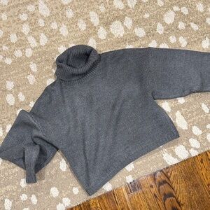 Gray Turtleneck Sweater